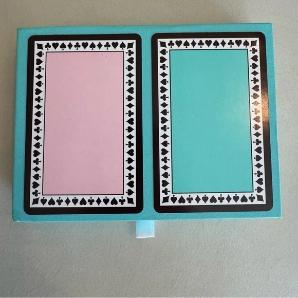TIFFANY & CO. Playing Card Set Pink and Blue RHC or RCH Monogrammed Personalized - Picture 3 of 11